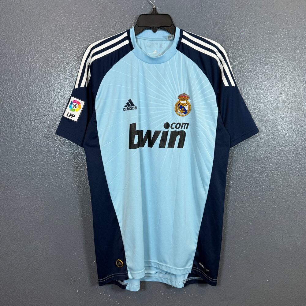 Adidas L men blue REAL MADRID 10-11 GOALKEEPER SOCCER JERSEY